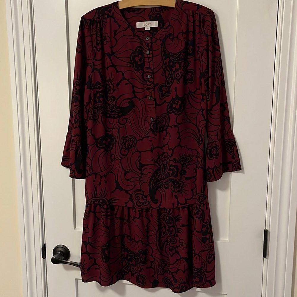 Loft Ruffle Sleeved Dress
